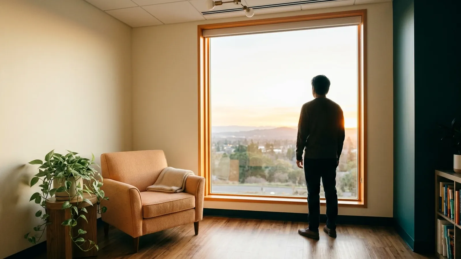 A calm, sunlit space at the Brightside center.